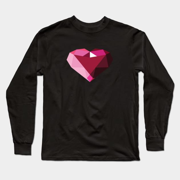 Heart Long Sleeve T-Shirt by Densle